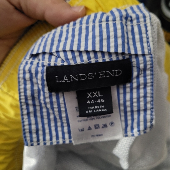 LANDS' END | Volley striped seersucker mesh lined swim shorts - Picture 4 of 8